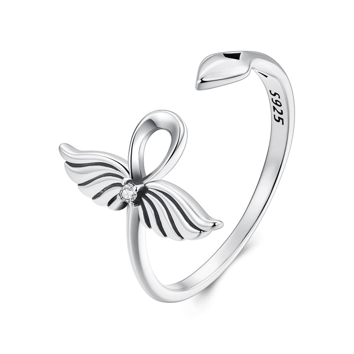 925 Sterling Silver Oxidized Silver Pavé Setting CZ Rings for Women