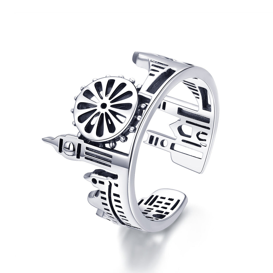 S925 Sterling Silver 1.2 cm Wide Ring