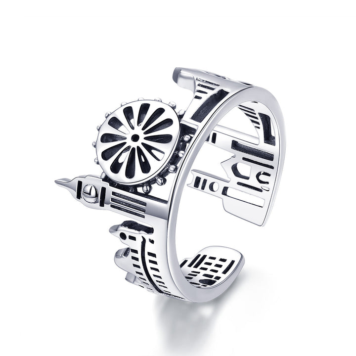 S925 Sterling Silver 1.2 cm Wide Ring