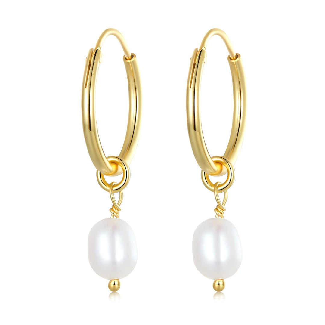 925 Sterling Silver Baroque Pearl Earrings for Women