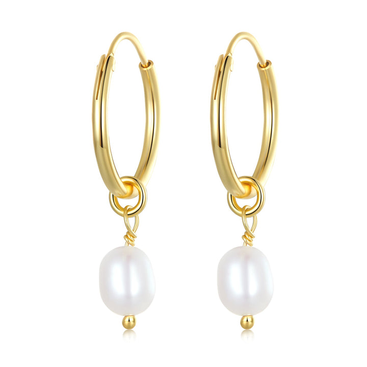 925 Sterling Silver Baroque Pearl Earrings for Women