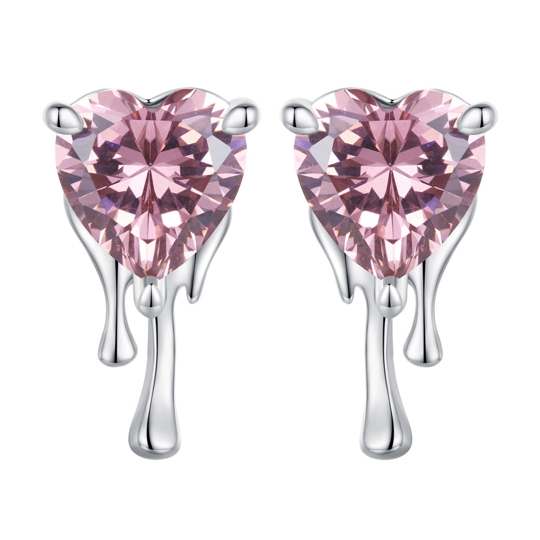 925 Sterling Silver CZ Earrings with Pavé Setting for Women