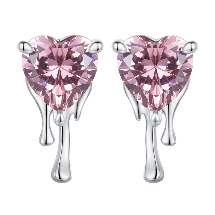 925 Sterling Silver CZ Earrings with Pavé Setting for Women