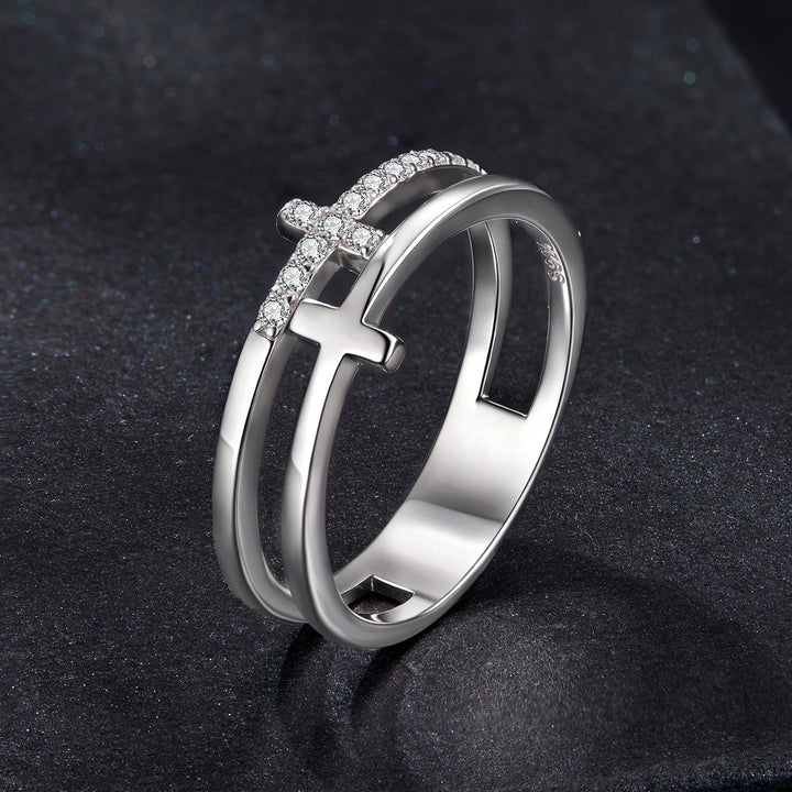 925 Sterling Silver Moissanite Engagement Ring for Women Size 6
