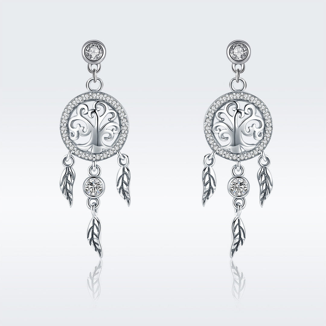 925 Sterling Silver Oxidized Pavé Setting CZ Earrings