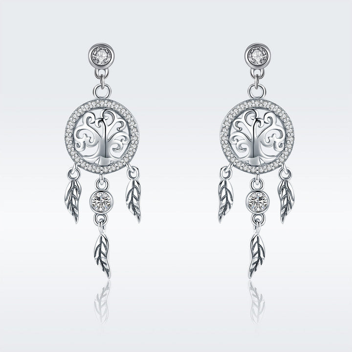 925 Sterling Silver Oxidized Pavé Setting CZ Earrings