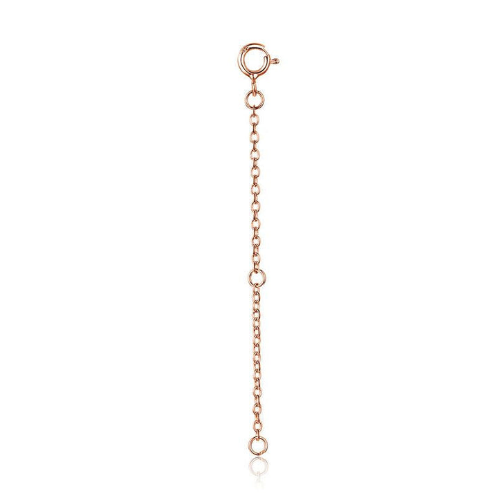 925 Sterling Silver + Plated Platinum 10cm Extension Chain Necklace