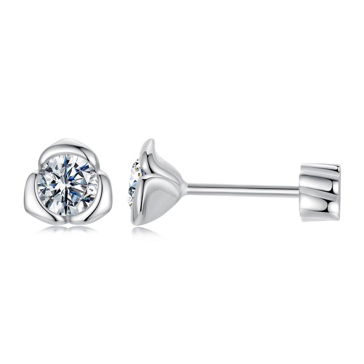 925 Sterling Silver 0.3 Carat Moissanite Earrings for Women