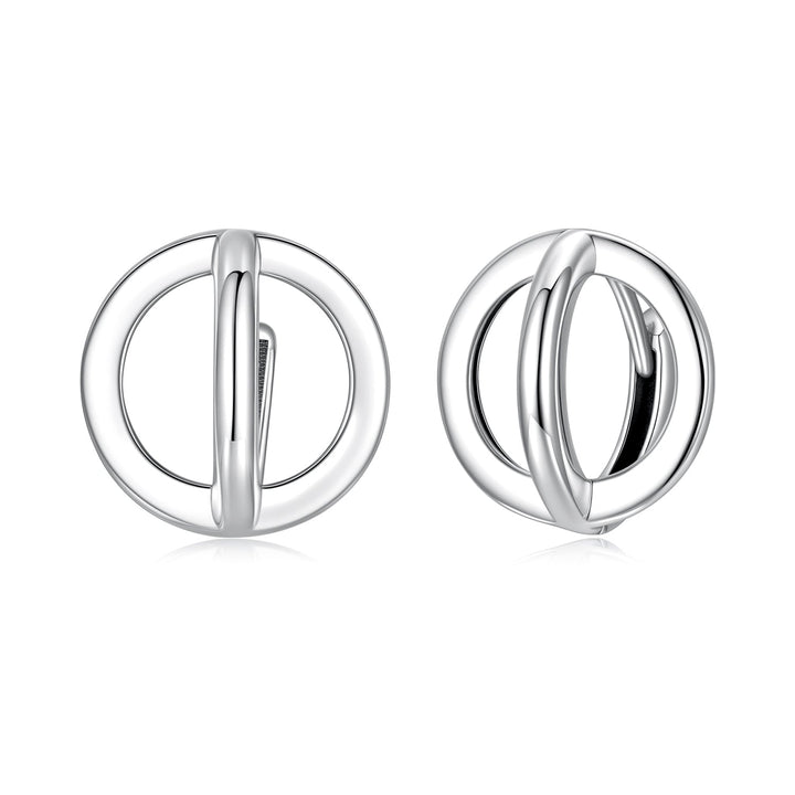 925 Sterling Silver Earrings - Oxidized Silver Finish, 1.3cm for Women