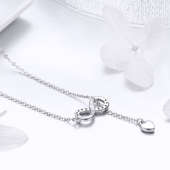 925 Sterling Silver Adjustable Necklace 38-45cm for Women