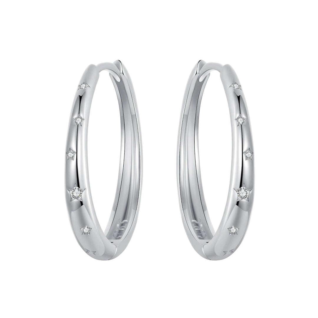 925 Sterling Silver Earrings with Pavé Setting CZ for Women