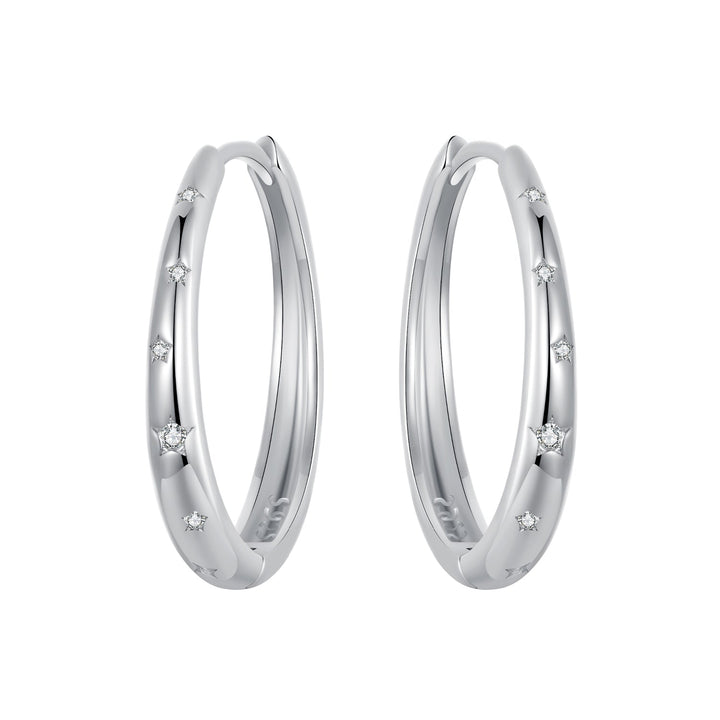 925 Sterling Silver Earrings with Pavé Setting CZ for Women