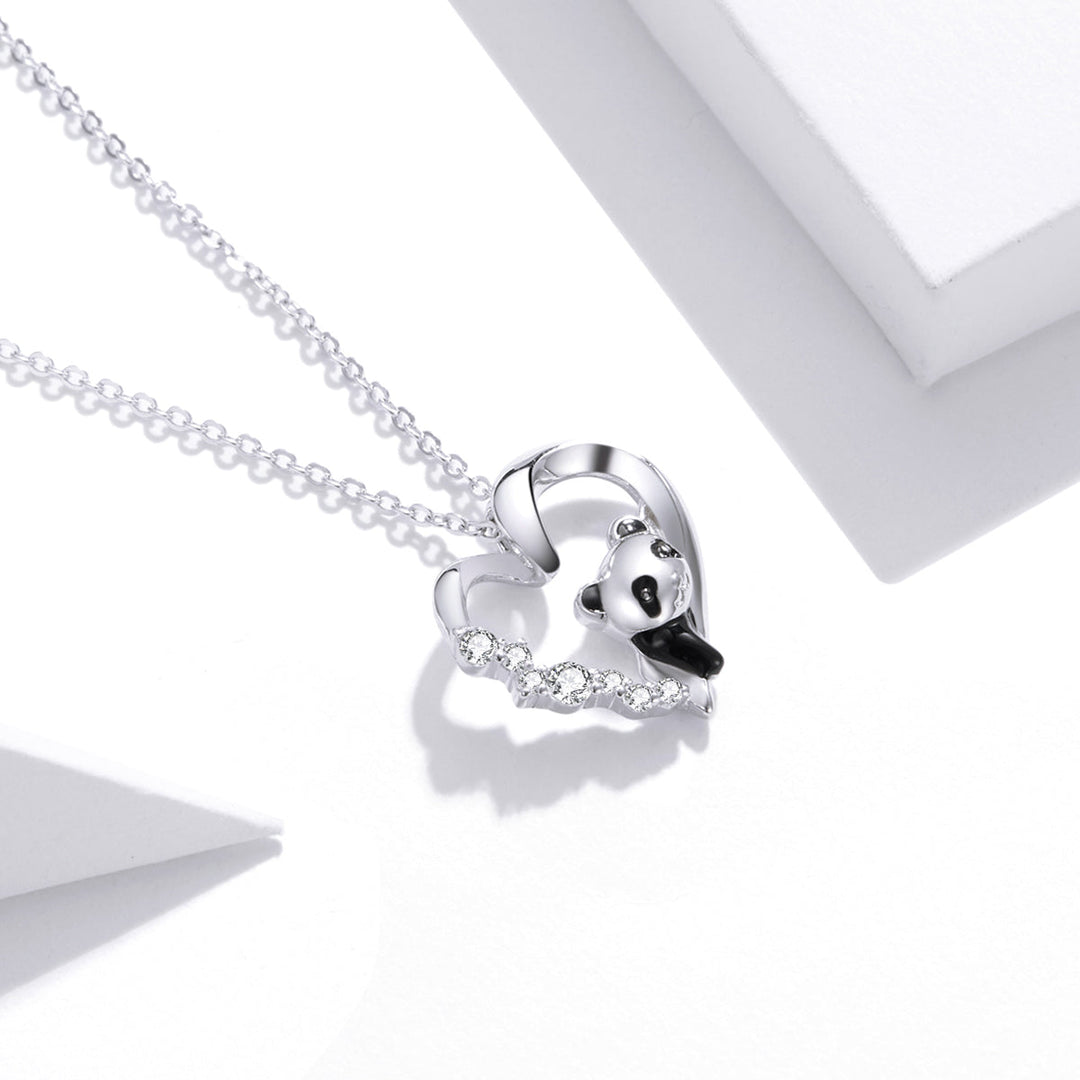 S925 Sterling Silver Adjustable Necklace with CZ and Enamel Pendant