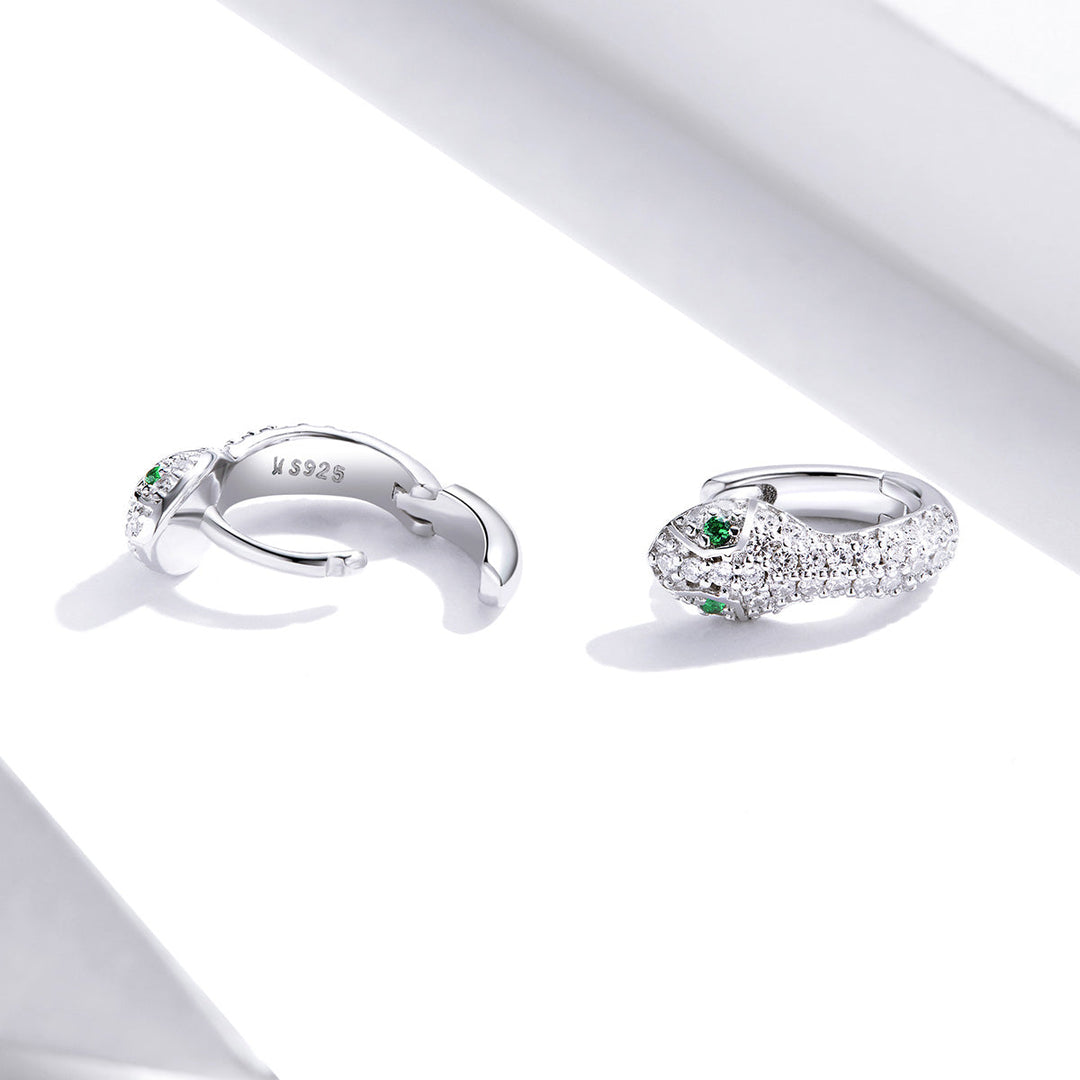 925 Sterling Silver Earrings with Plated Platinum and CZ for Women