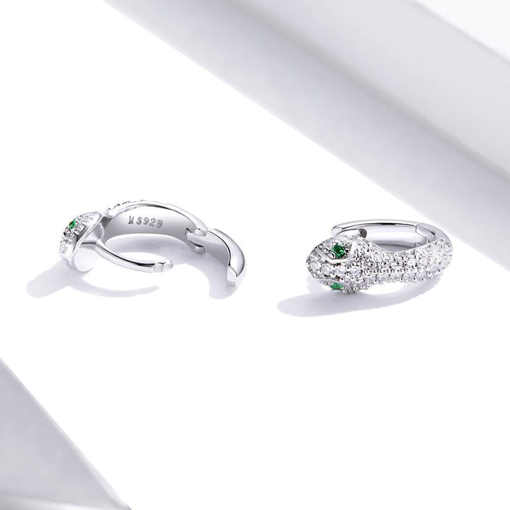 925 Sterling Silver Earrings with Plated Platinum and CZ for Women