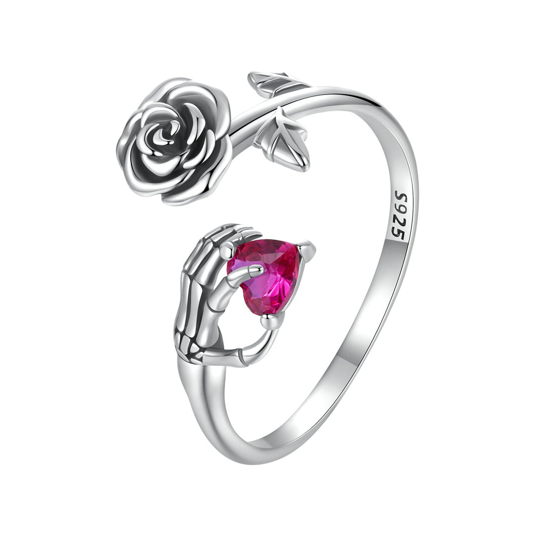 925 Sterling Silver Ring with Pavé Setting CZ, Width 0.15cm, Women&