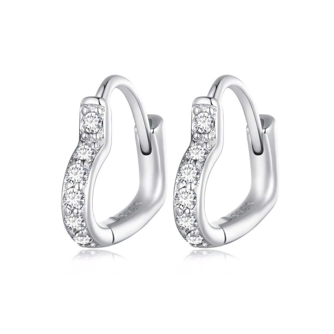 925 Sterling Silver Earrings with Pavé Setting CZ for Women