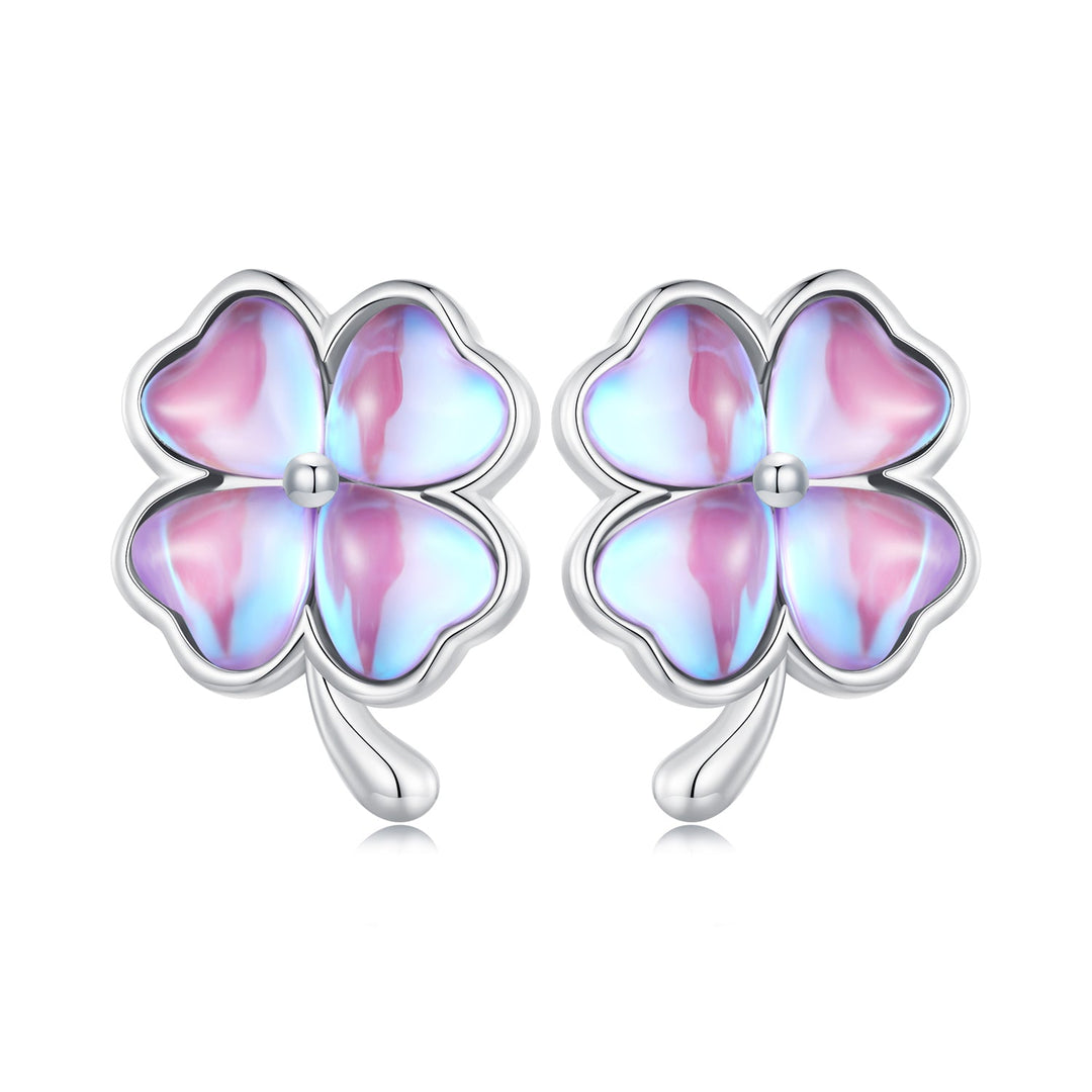 925 Sterling Silver Transparent Glass Earrings for Women
