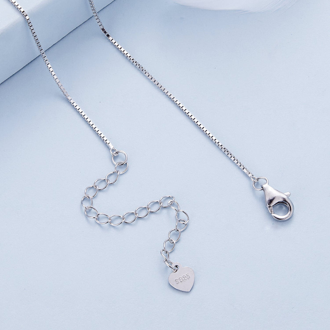 925 Sterling Silver Necklace with Pavé Setting CZ &amp; Plated Gold - 400mm Length