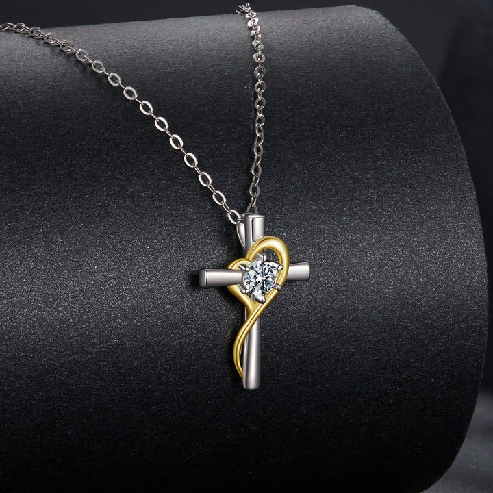 925 Sterling Silver 0.20 Carat Moissanite Necklace for Women