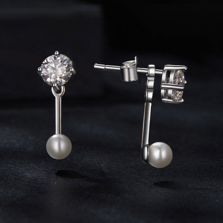 925 Sterling Silver 0.50 Carat Moissanite Earrings for Women