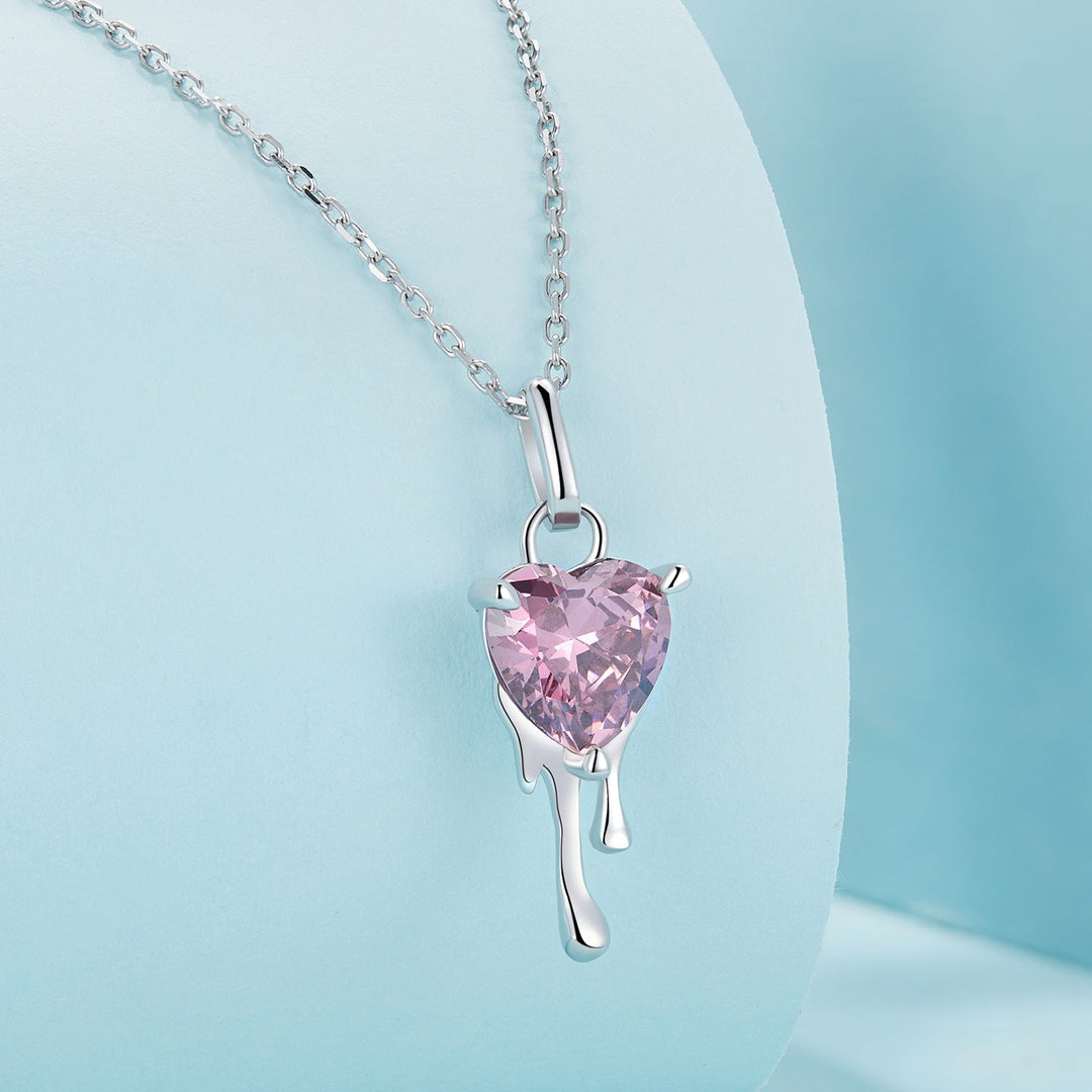925 Sterling Silver Adjustable Necklace with Pavé Setting CZ &amp; Pendant for Women