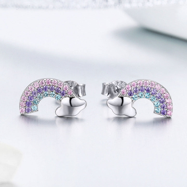 925 Sterling Silver Earrings with Pavé Setting CZ