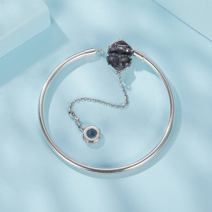 925 Sterling Silver Bracelet with Pavé Setting CZ, Size 17.0 for Women