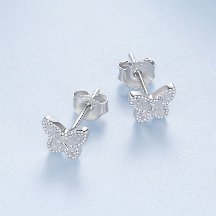 925 Sterling Silver Earrings with Plated White Gold for Women