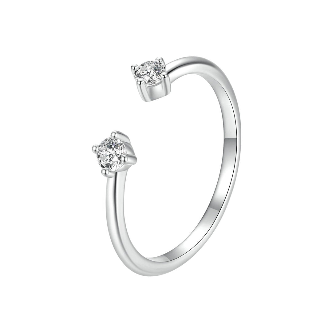 925 Sterling Silver Moissanite Ring Size E for Women