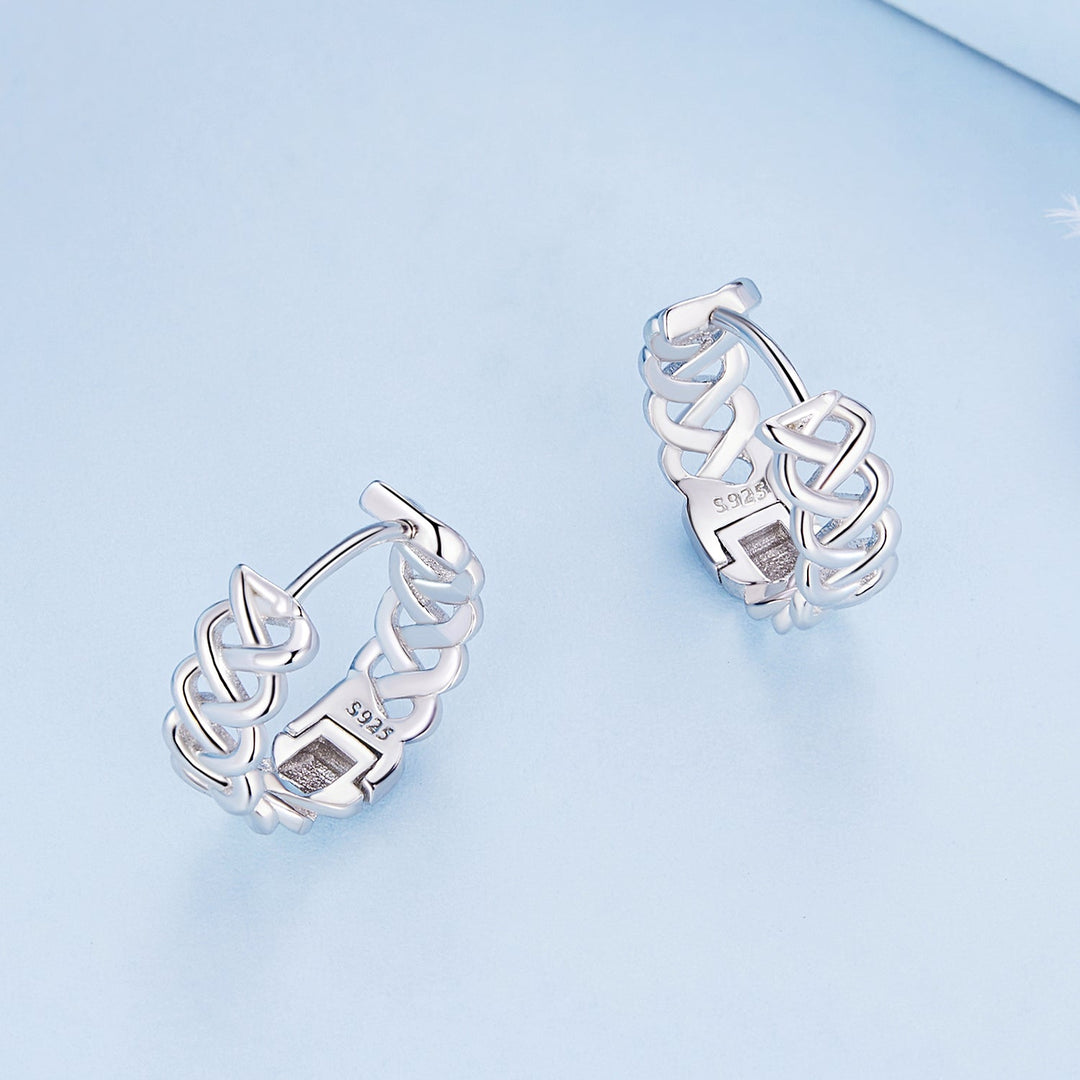 925 Sterling Silver Earrings with Platinum Plating for Women