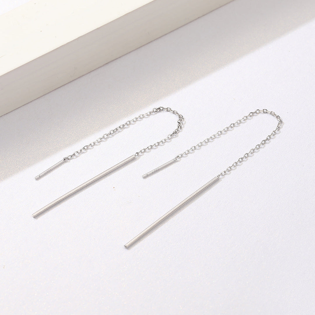 925 Sterling Silver Plated Platinum Earrings