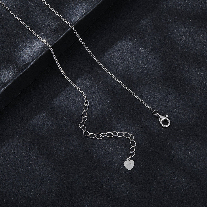 925 Sterling Silver Moissanite 6.5mm Diamond-like Pendant Necklace for Women