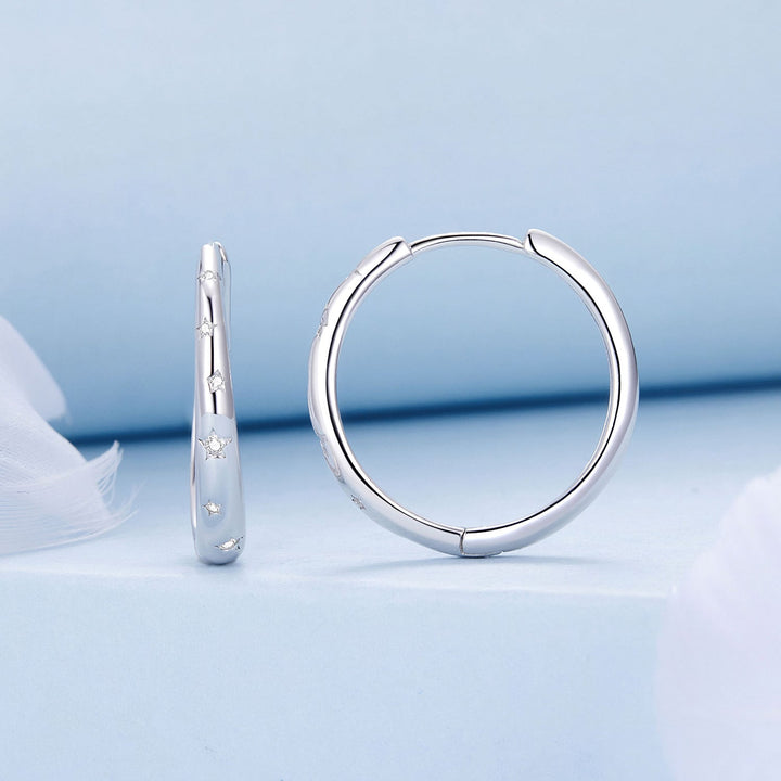 925 Sterling Silver Earrings with Pavé Setting CZ for Women