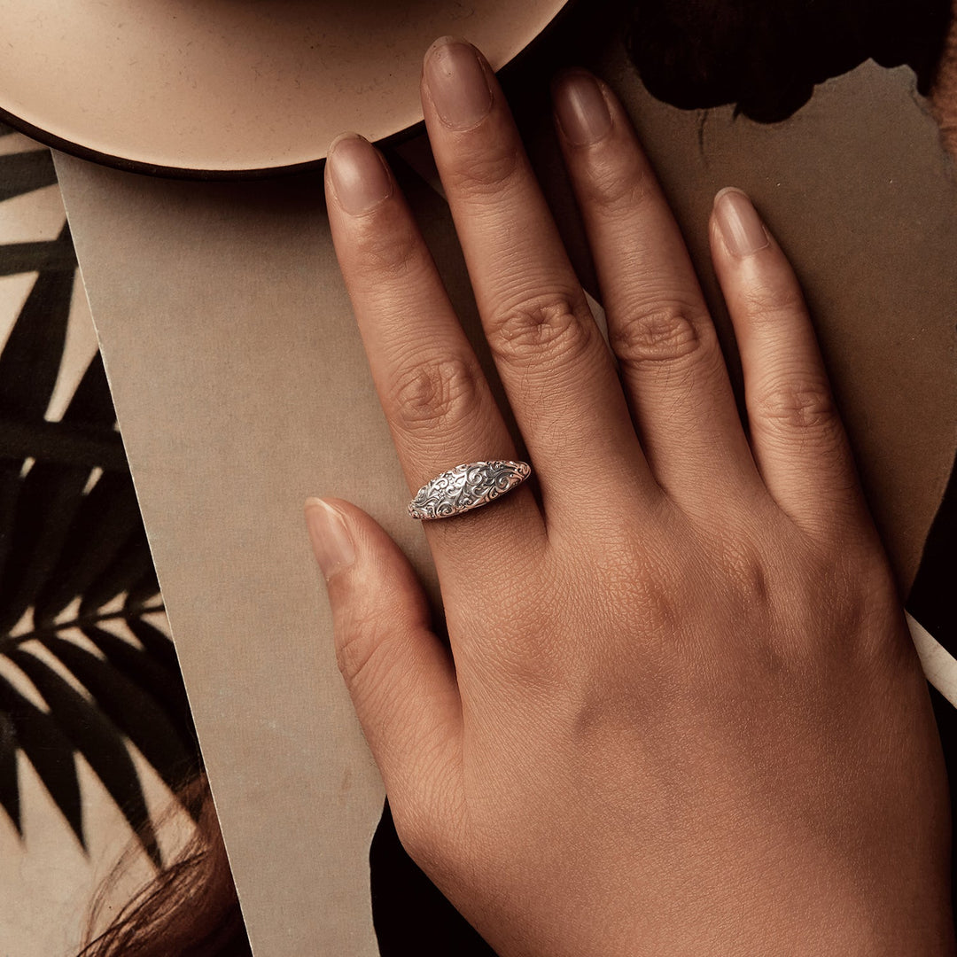 925 Sterling Silver &amp; Oxidized Silver Rings for Men