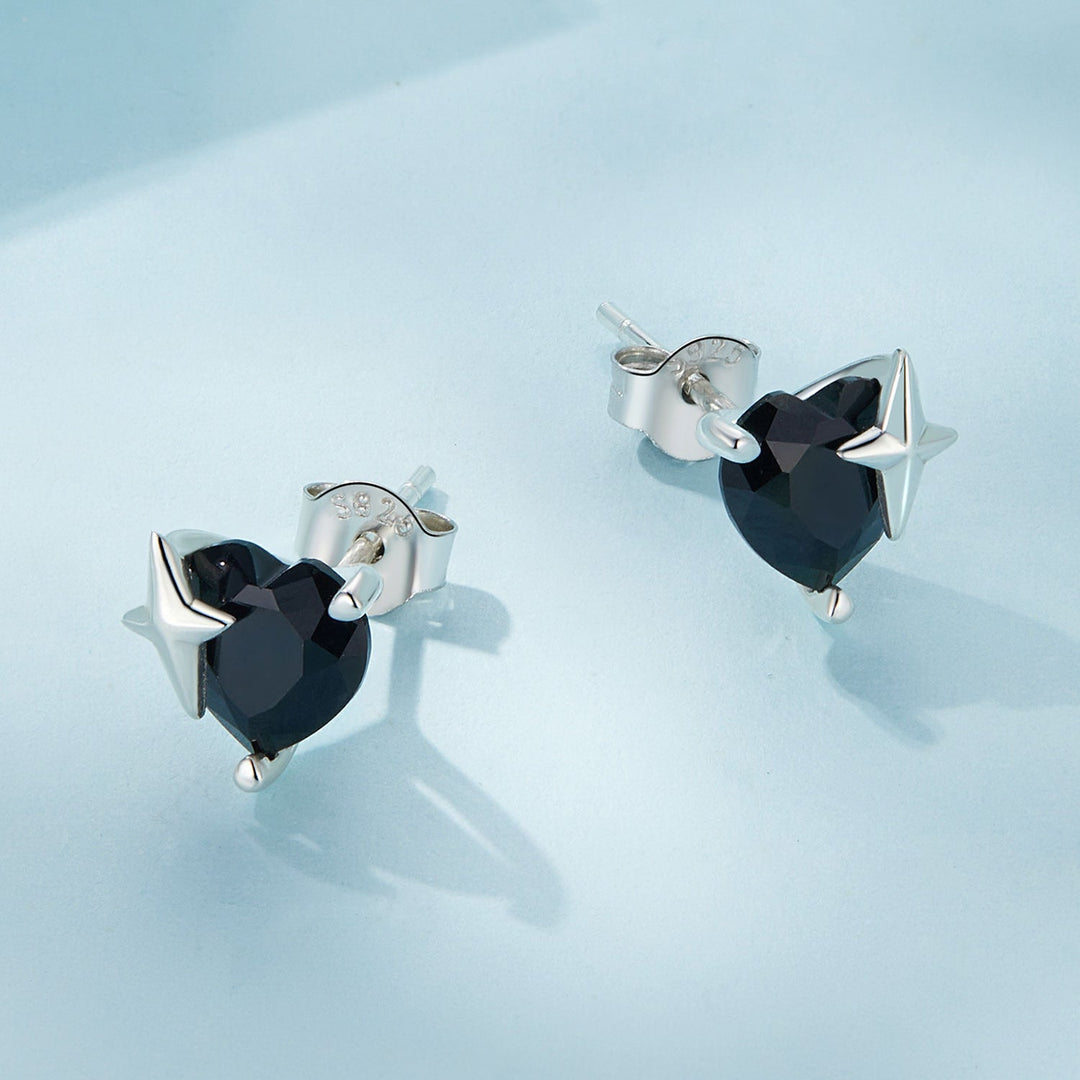 925 Sterling Silver Earrings with Pavé Setting and CZ