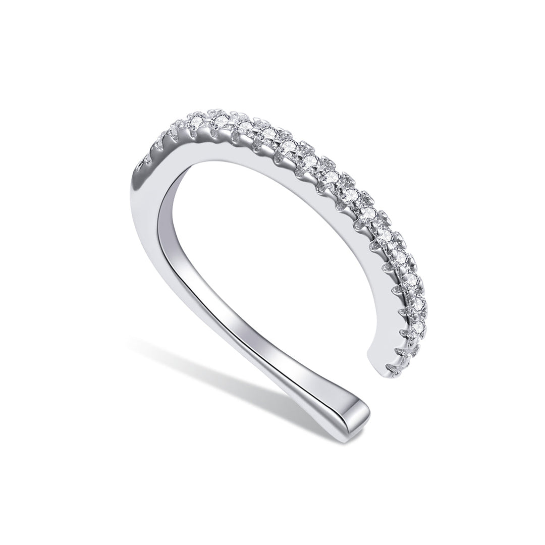 925 Sterling Silver Earrings with Pavé Setting CZ
