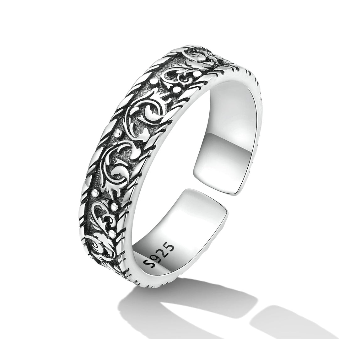 925 Oxidized Silver 0.5cm Ring