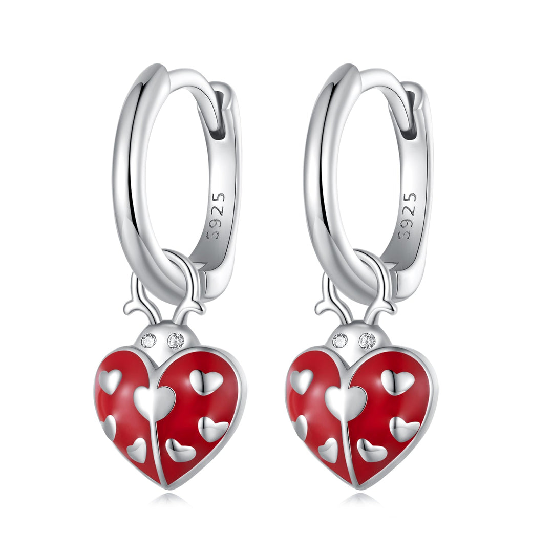 S925 Sterling Silver Enamel Process Pavé Set CZ Earrings