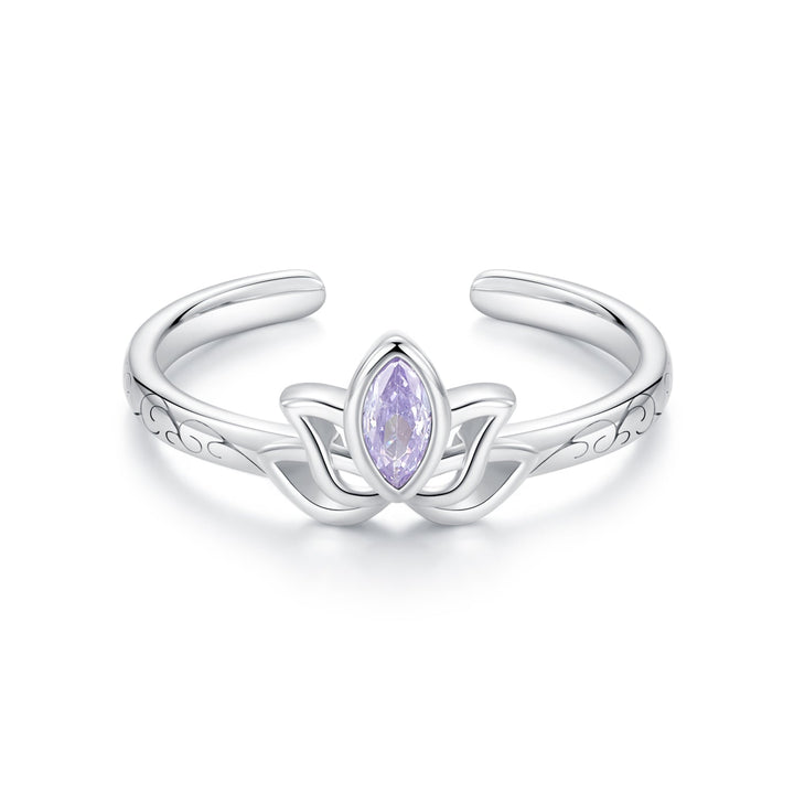 925 Sterling Silver 1.9mm Pavé Setting White Gold Plated Ring