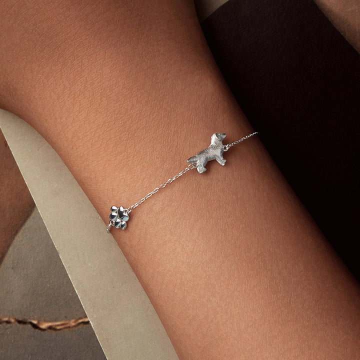 925 Sterling Silver &amp; Plated White Gold Bracelet 15+6cm for Women
