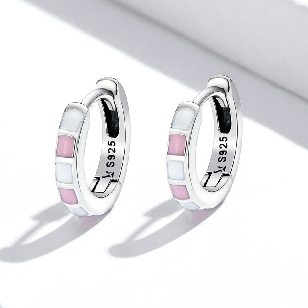 S925 Sterling Silver Enamel Oxidized Earrings