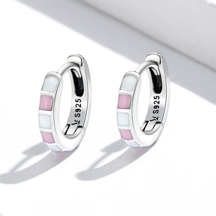 S925 Sterling Silver Enamel Oxidized Earrings