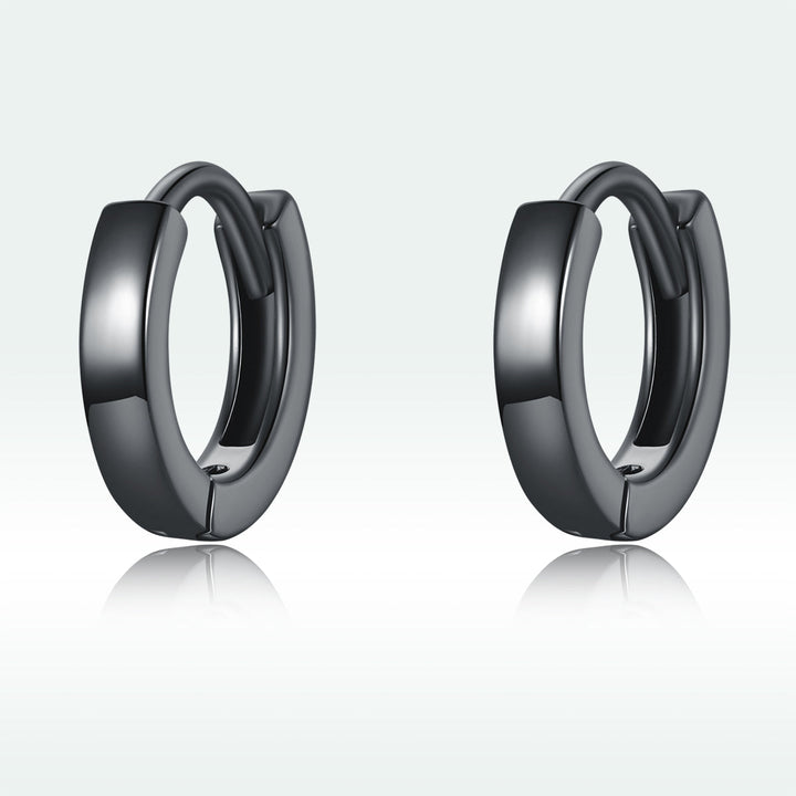 925 Sterling Silver &amp; Plated Black Gold Earrings