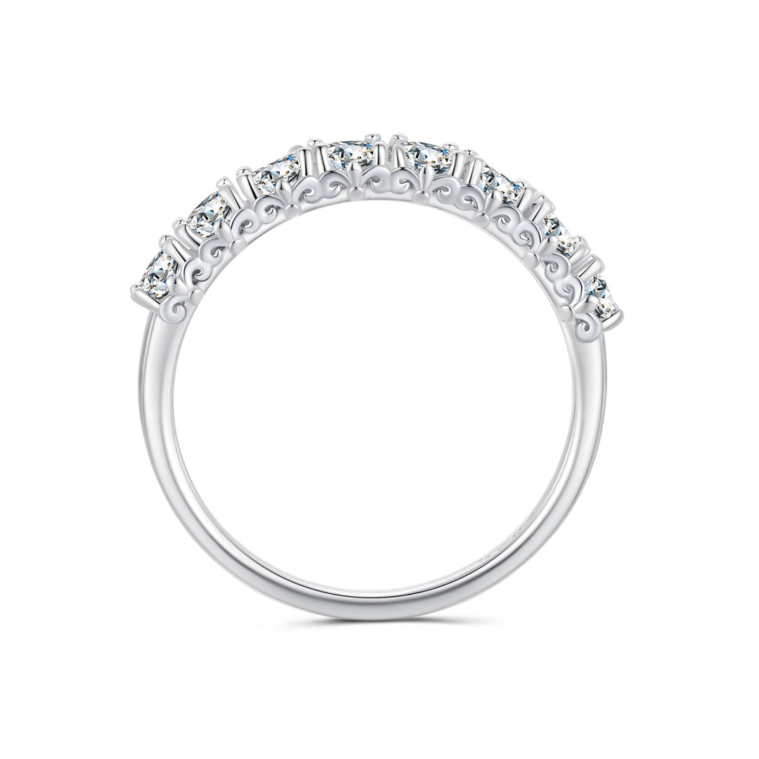 925 Sterling Silver Plated Moissanite Ring Size 5 for Women