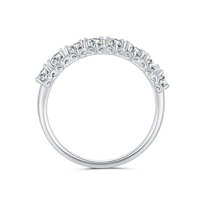 925 Sterling Silver Plated Moissanite Ring Size 5 for Women