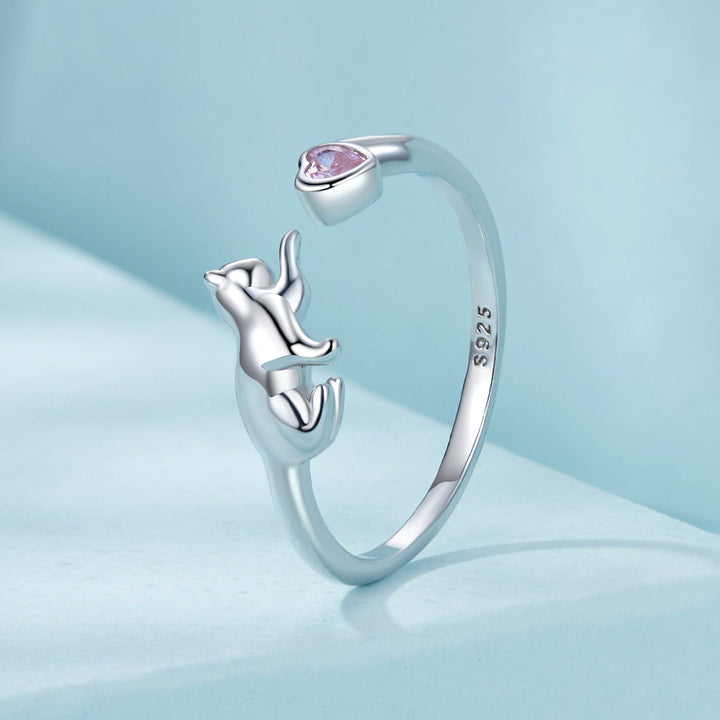 925 Sterling Silver Pavé Setting CZ White Gold Plated Ring for Women