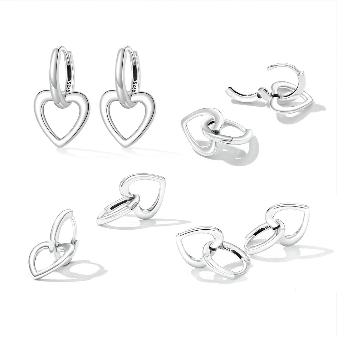 925 Sterling Silver Earrings for Women - Oxidized - 1.9x1.2cm