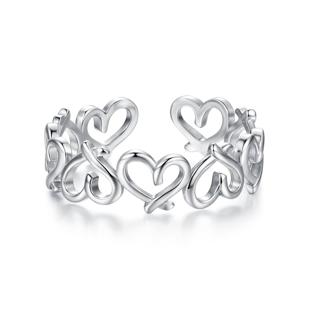 925 Sterling Silver and White Gold Plated Ring for Women