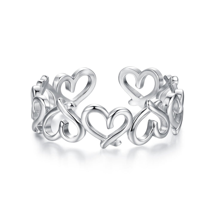 925 Sterling Silver and White Gold Plated Ring for Women